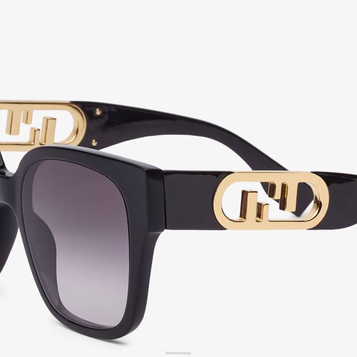 ženske acetatna sončna očala z nizkim mostom Črna Fendi dodatki Z68L327