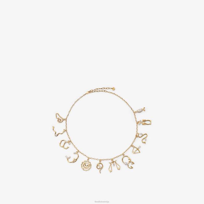 ženske astrološka ogrlica zlato Fendi nakit Z68L1632