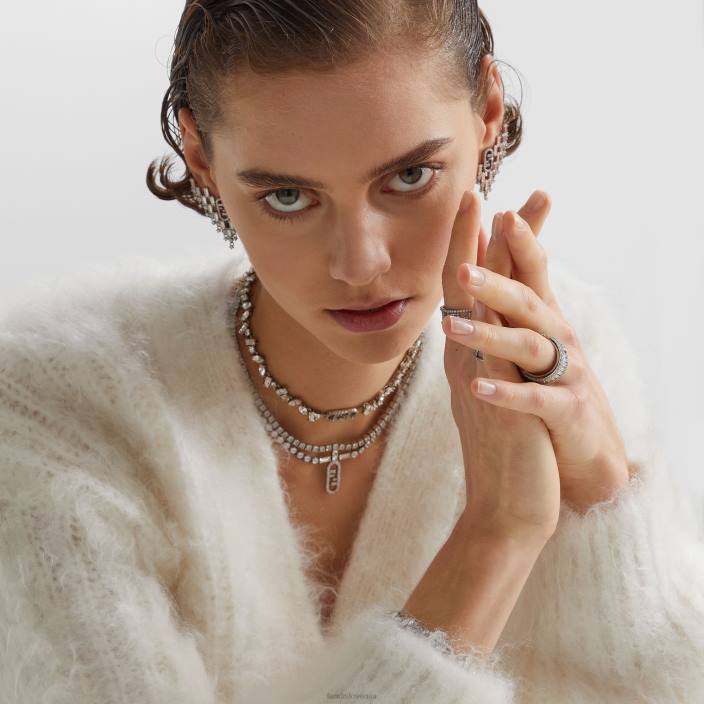 ženske o'lock ring prstan srebro Fendi nakit Z68L1697