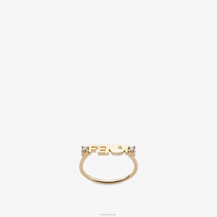 ženske signature ring prstan zlato Fendi nakit Z68L1767