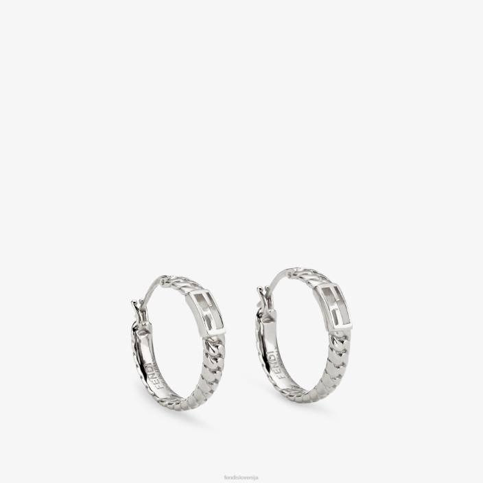 ženske baguette majhni uhani srebro Fendi nakit Z68L1743