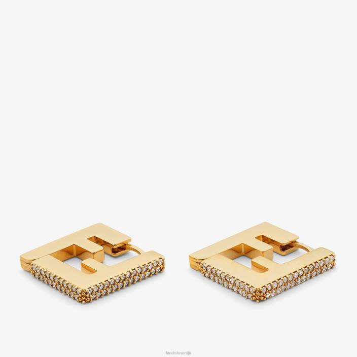 ženske kovinski uhani zlato Fendi nakit Z68L1613