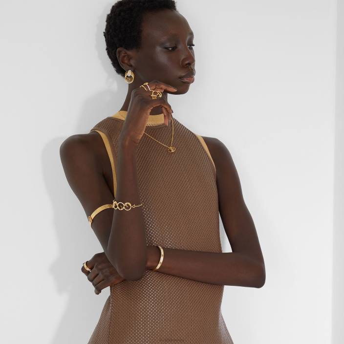 ženske o'lock uhani zlato Fendi nakit Z68L1673