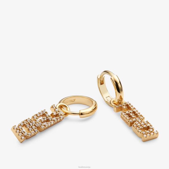 ženske značilni uhani zlato Fendi nakit Z68L1624