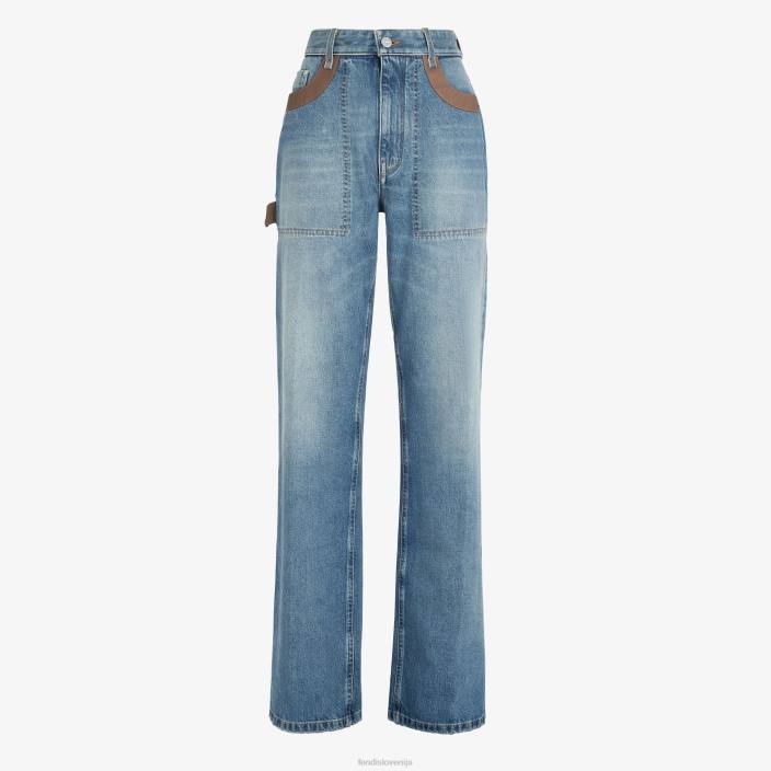 ženske denim hlače modra Fendi oblačila Z68L1095