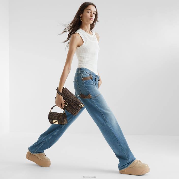 ženske denim hlače modra Fendi oblačila Z68L1095