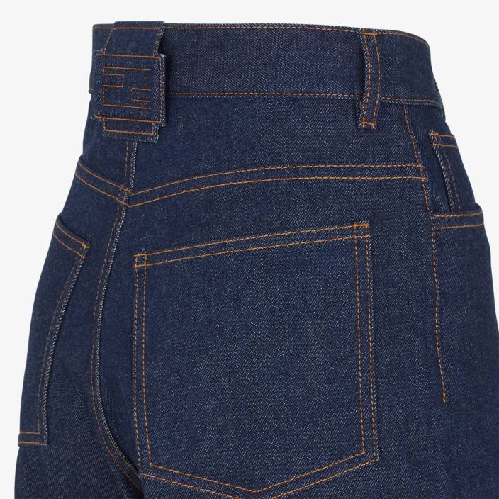 ženske denim hlače modra Fendi oblačila Z68L1195