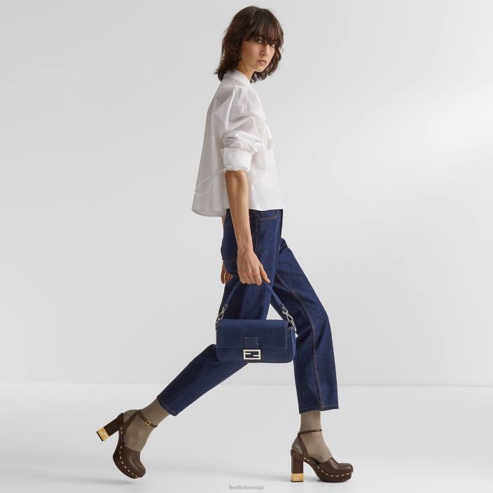 ženske denim hlače modra Fendi oblačila Z68L1195