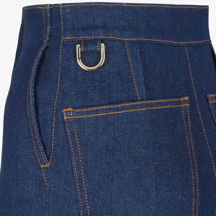 ženske denim hlače modra Fendi oblačila Z68L1196
