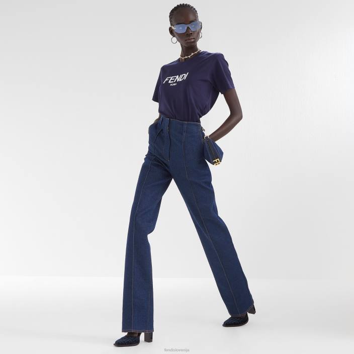 ženske denim hlače modra Fendi oblačila Z68L1196