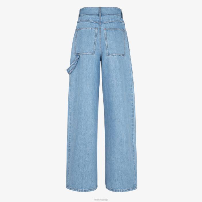 ženske denim hlače modra Fendi oblačila Z68L937