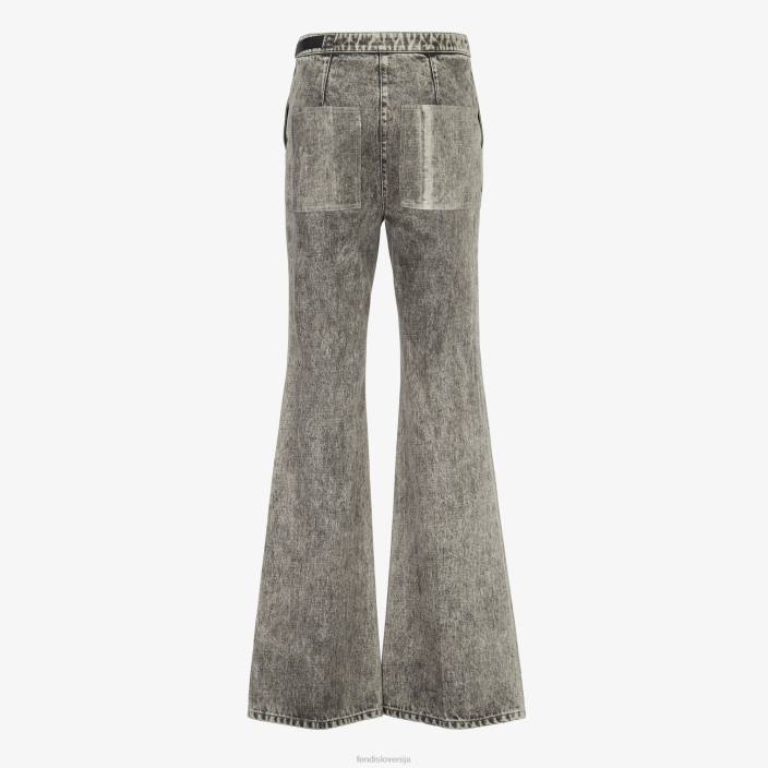 ženske denim hlače Črna Fendi oblačila Z68L1098