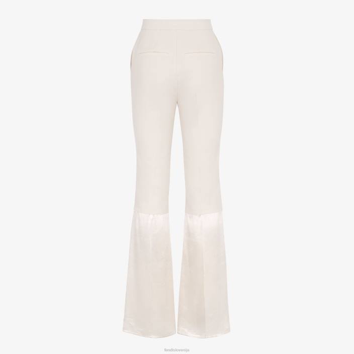 ženske hlače iz gabardina bež Fendi oblačila Z68L1083