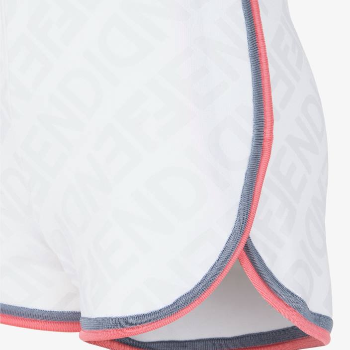 ženske kratke hlače iz viskoze bela Fendi oblačila Z68L1036