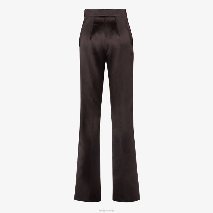 ženske satenaste hlače vojvodinje rjav Fendi oblačila Z68L998
