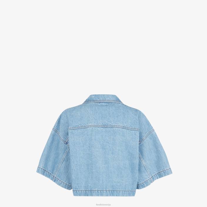 ženske Denim jakna modra Fendi oblačila Z68L1019