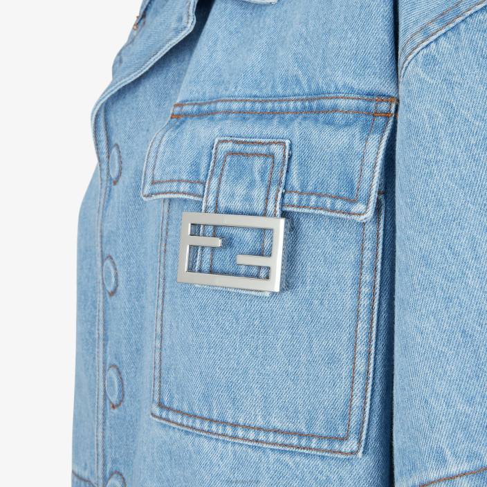 ženske Denim jakna modra Fendi oblačila Z68L1019