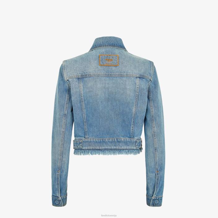 ženske Denim jakna modra Fendi oblačila Z68L1092