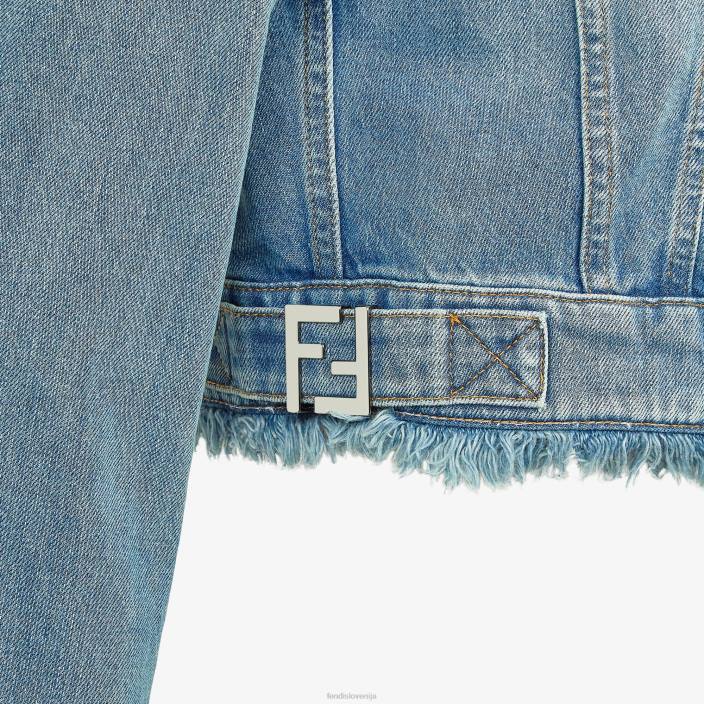 ženske Denim jakna modra Fendi oblačila Z68L1092