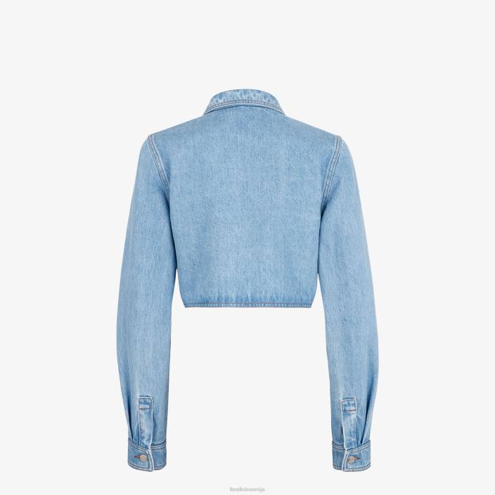 ženske Denim jakna modra Fendi oblačila Z68L938