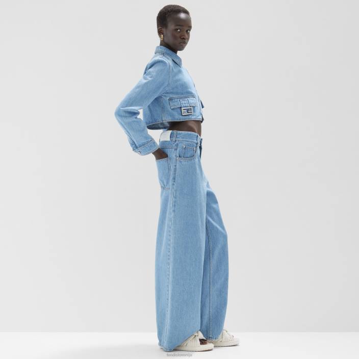 ženske Denim jakna modra Fendi oblačila Z68L938