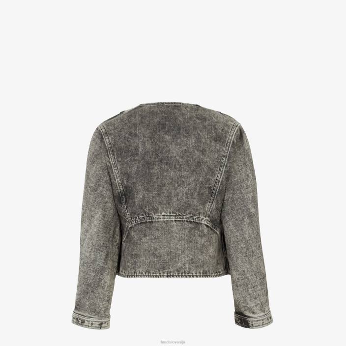 ženske Denim jakna Črna Fendi oblačila Z68L1062