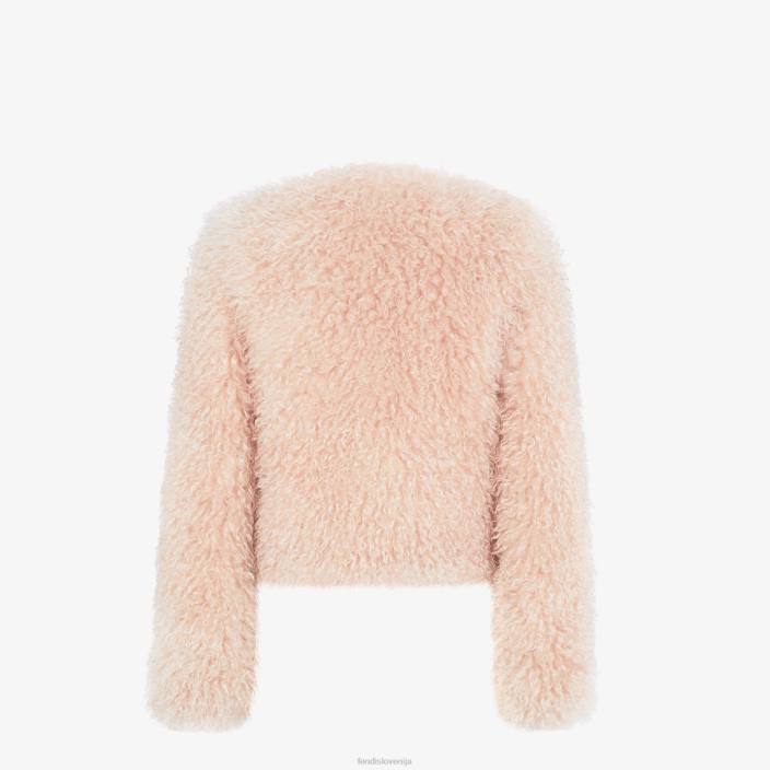 ženske bleda jakna iz moherja roza Fendi oblačila Z68L1227