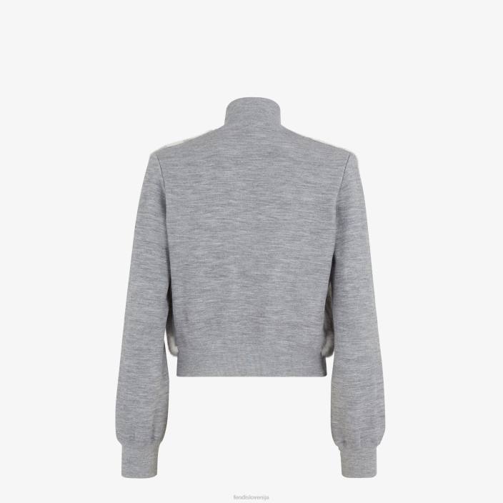 ženske mink bomber jakna siva Fendi oblačila Z68L1158