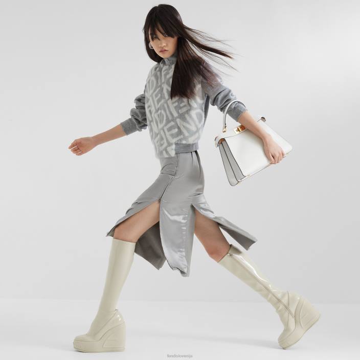 ženske mink bomber jakna siva Fendi oblačila Z68L1158