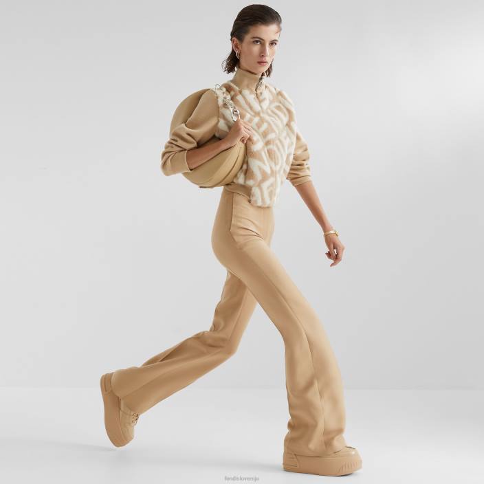 ženske mink bombnik bež Fendi oblačila Z68L1137