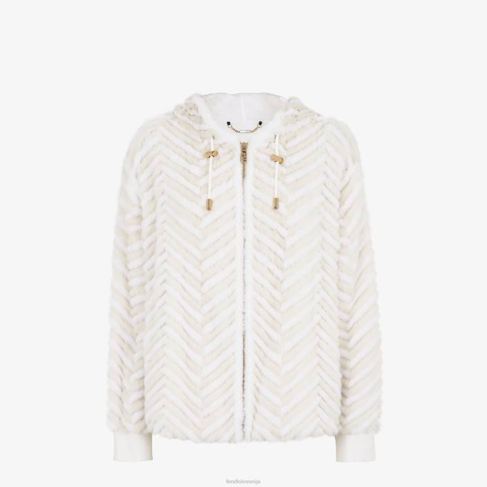 ženske mink jakna bela Fendi oblačila Z68L986