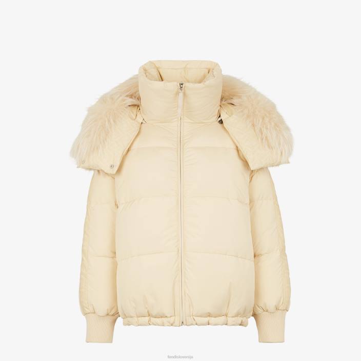 ženske najlonska puhovka bela Fendi oblačila Z68L1242