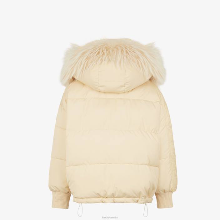 ženske najlonska puhovka bela Fendi oblačila Z68L1242