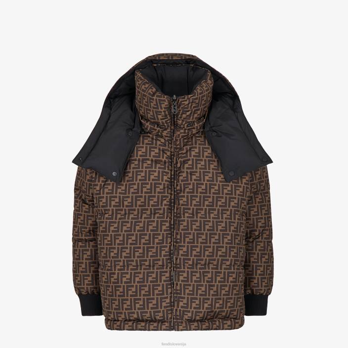 ženske najlonska puhovka Črna Fendi oblačila Z68L1237