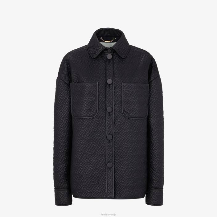 ženske nappa usnjena jakna Črna Fendi oblačila Z68L1236