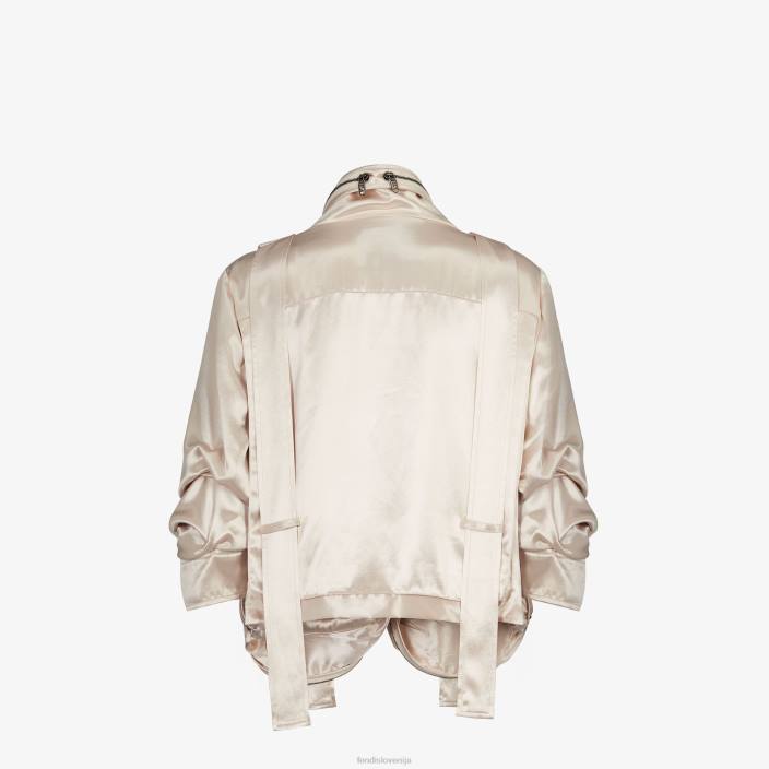 ženske saten bluzo bež Fendi oblačila Z68L1066