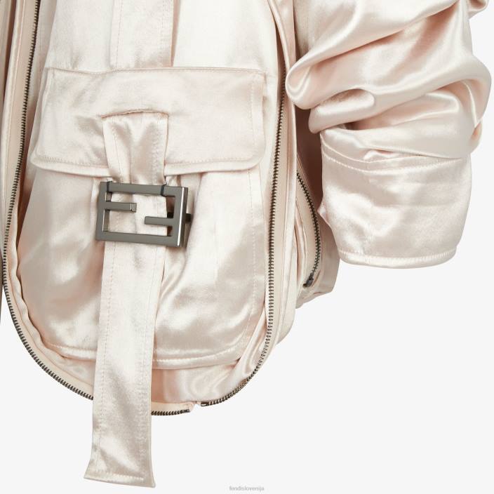 ženske saten bluzo bež Fendi oblačila Z68L1066