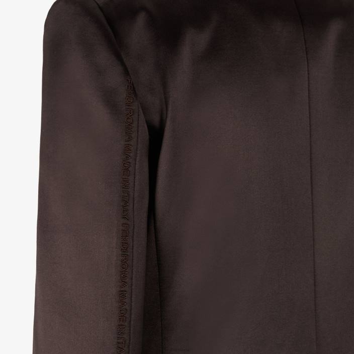 ženske satenasta jakna vojvodinje rjav Fendi oblačila Z68L934