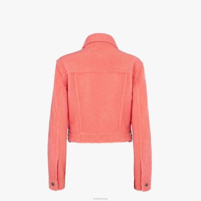 ženske strižla jakna roza Fendi oblačila Z68L1088