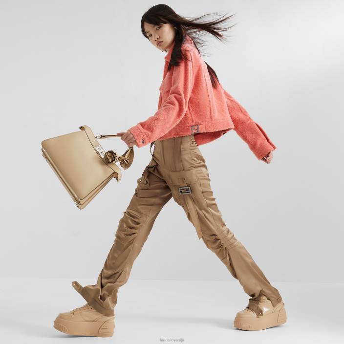 ženske strižla jakna roza Fendi oblačila Z68L1088