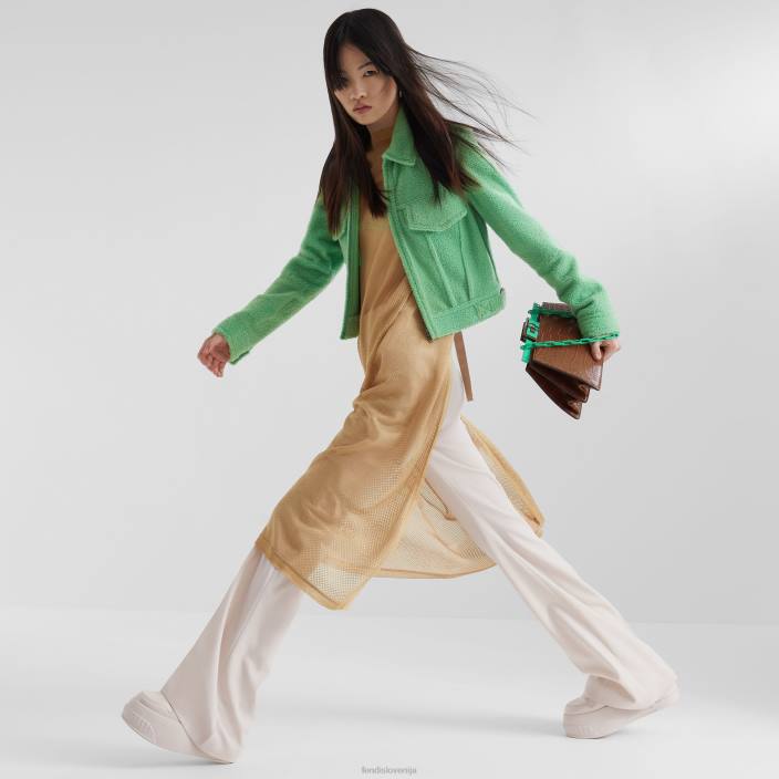 ženske strižla jakna zelena Fendi oblačila Z68L1094