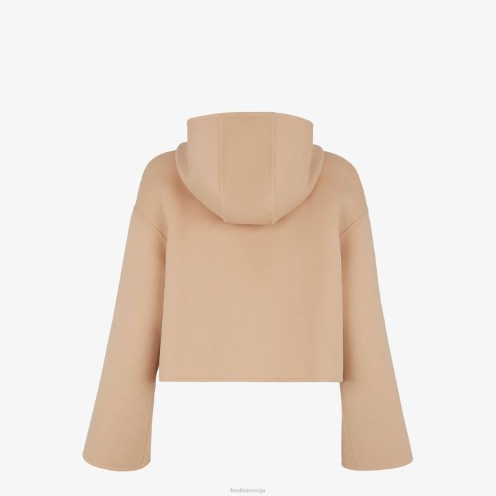 ženske volnena jakna bež Fendi oblačila Z68L1110
