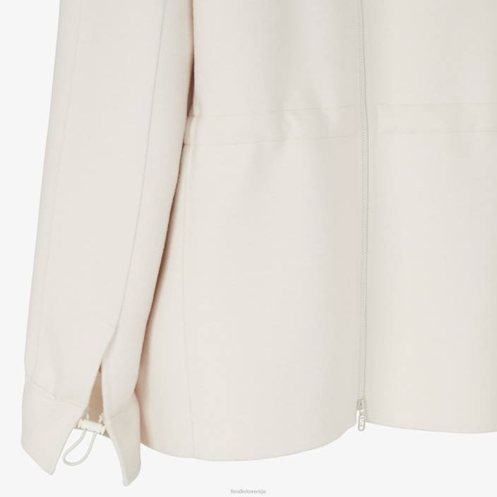 ženske volnena jakna bela Fendi oblačila Z68L1199