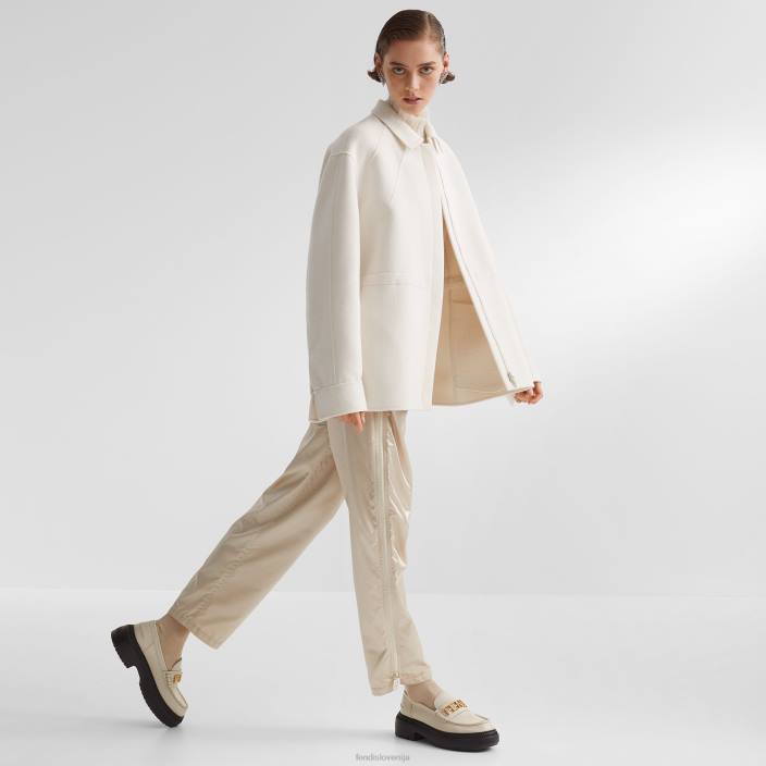 ženske volnena jakna bela Fendi oblačila Z68L1199