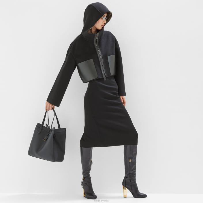 ženske volnena jakna Črna Fendi oblačila Z68L1105