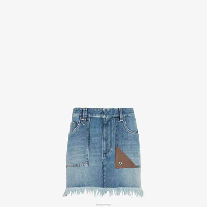 ženske denim krilo modra Fendi oblačila Z68L1093