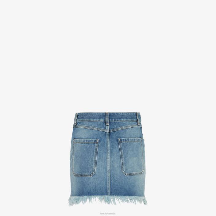 ženske denim krilo modra Fendi oblačila Z68L1093