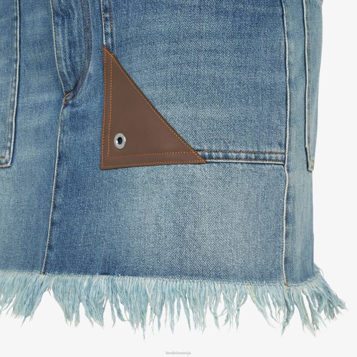 ženske denim krilo modra Fendi oblačila Z68L1093