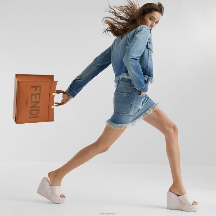 ženske denim krilo modra Fendi oblačila Z68L1093