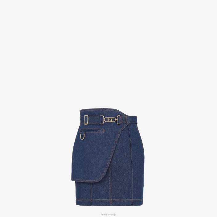 ženske denim krilo modra Fendi oblačila Z68L1198